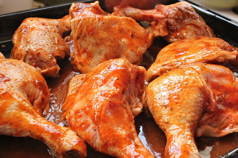 Chicken Portions In Caribbean Jerk Glaze